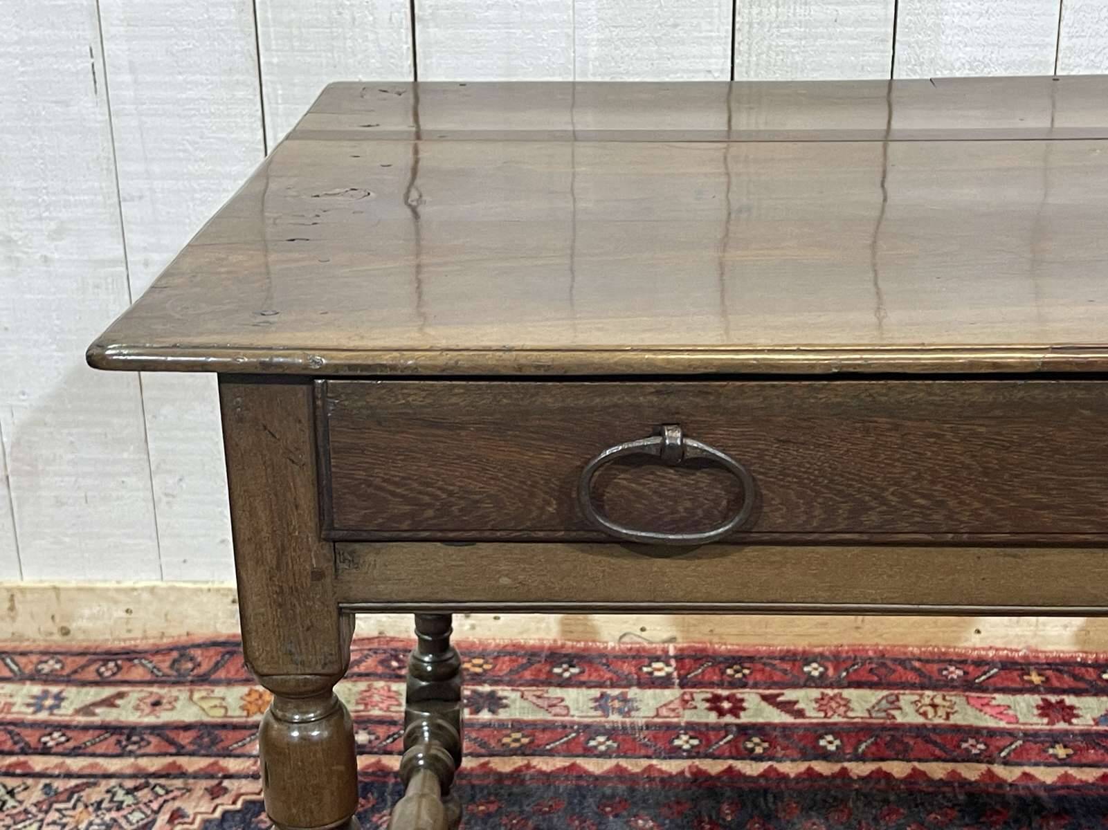 19th-century desk in walnut and oak