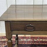 19th-century desk in walnut and oak