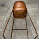 Chaise de bar vintage cuir de chèvre marron