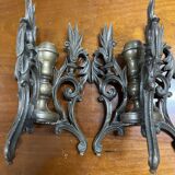 Pair of bronze candlesticks