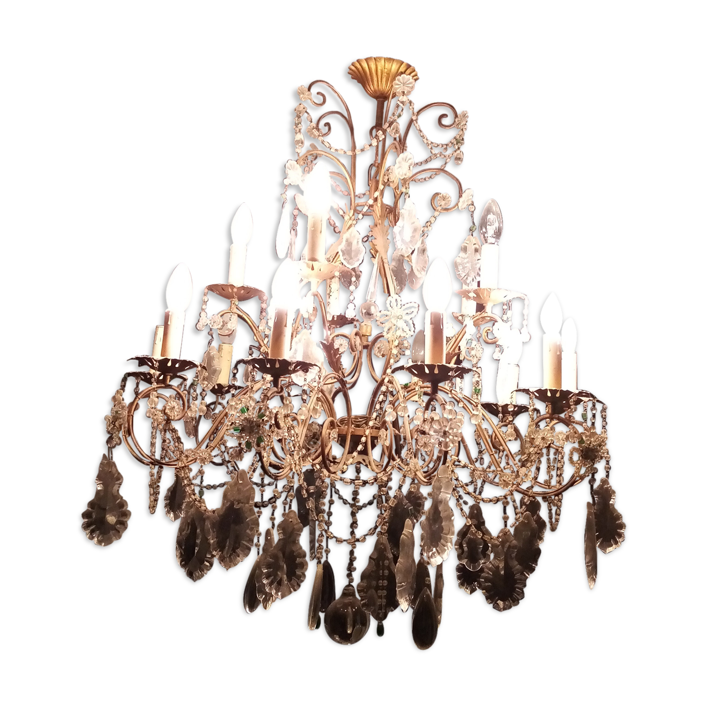 15-arm light-stamped chandelier