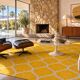 Vintage Moroccan Hand Loomed Yellow and Ivory Wool Rug, Late 20th Century