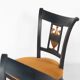 Set of 2 Black and Gold Armchairs and 4 Chairs, Empire style