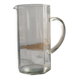 Vintage octagonal clear glass pitcher
