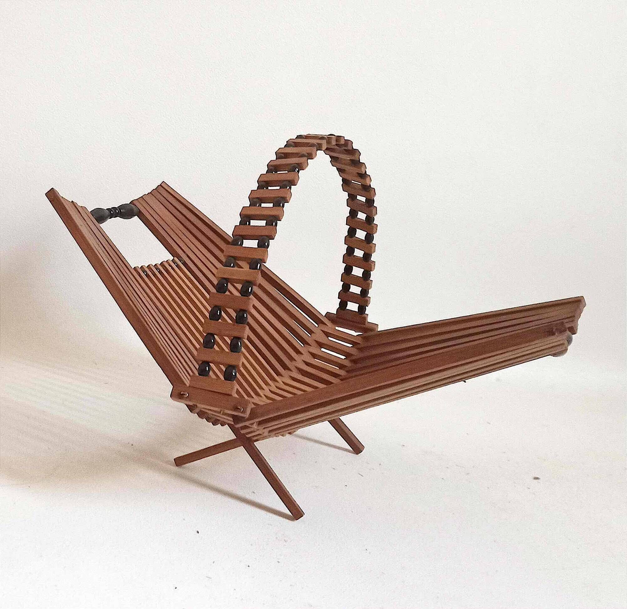 Scandinavian 1950s foldable fruit basket