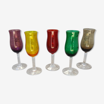 5 feet to liquor multicolor glass set