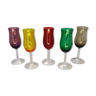 5 feet to liquor multicolor glass set