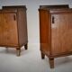 1930s pair of art deco bedside tables, Czechoslovakia