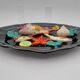 Ceramic dish barbotine vallauris trompe l'oeil kitsch Fish