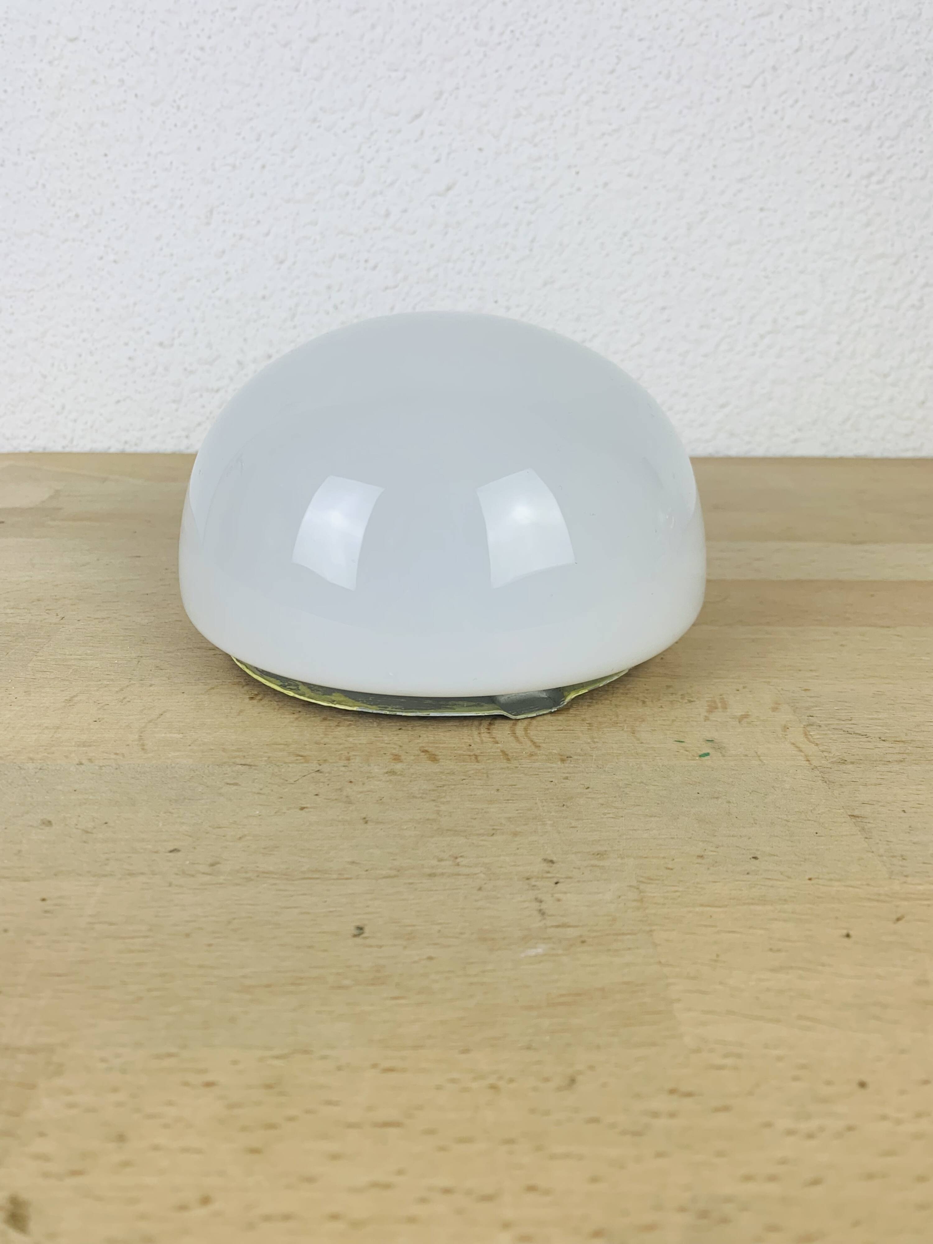 Vintage half-sphere opaline ball wall light