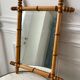 Barber mirror blond wood style bamboo 50s