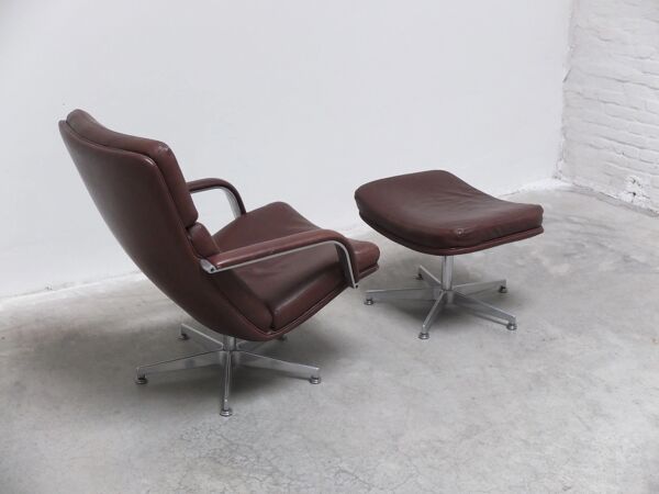 Fauteuil 'F141' ancien avec repose-pieds par Geoffrey Harcourt pour Artifort, 1972