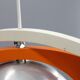 Suspension italienne orange et blanche des années 1970 — Sculpture moderne de l'ère spatiale
