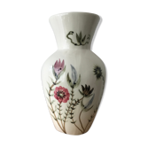 Vase faïence décor floral Pegomas signe Chiffron