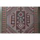 1970s Vintage Turkish Oushak Handmade Wool Cotton Purple Runner Rug 97x385