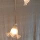 Suspension with 3 glass tulips - mid 20th century.