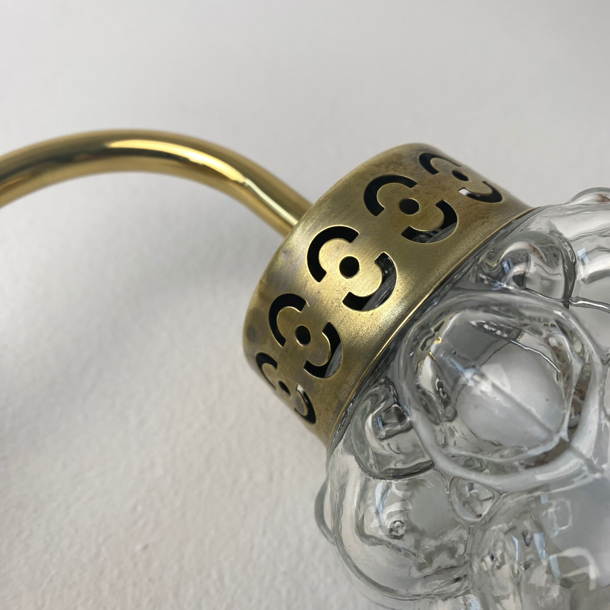 Lot 3 vintage glass wall lamps