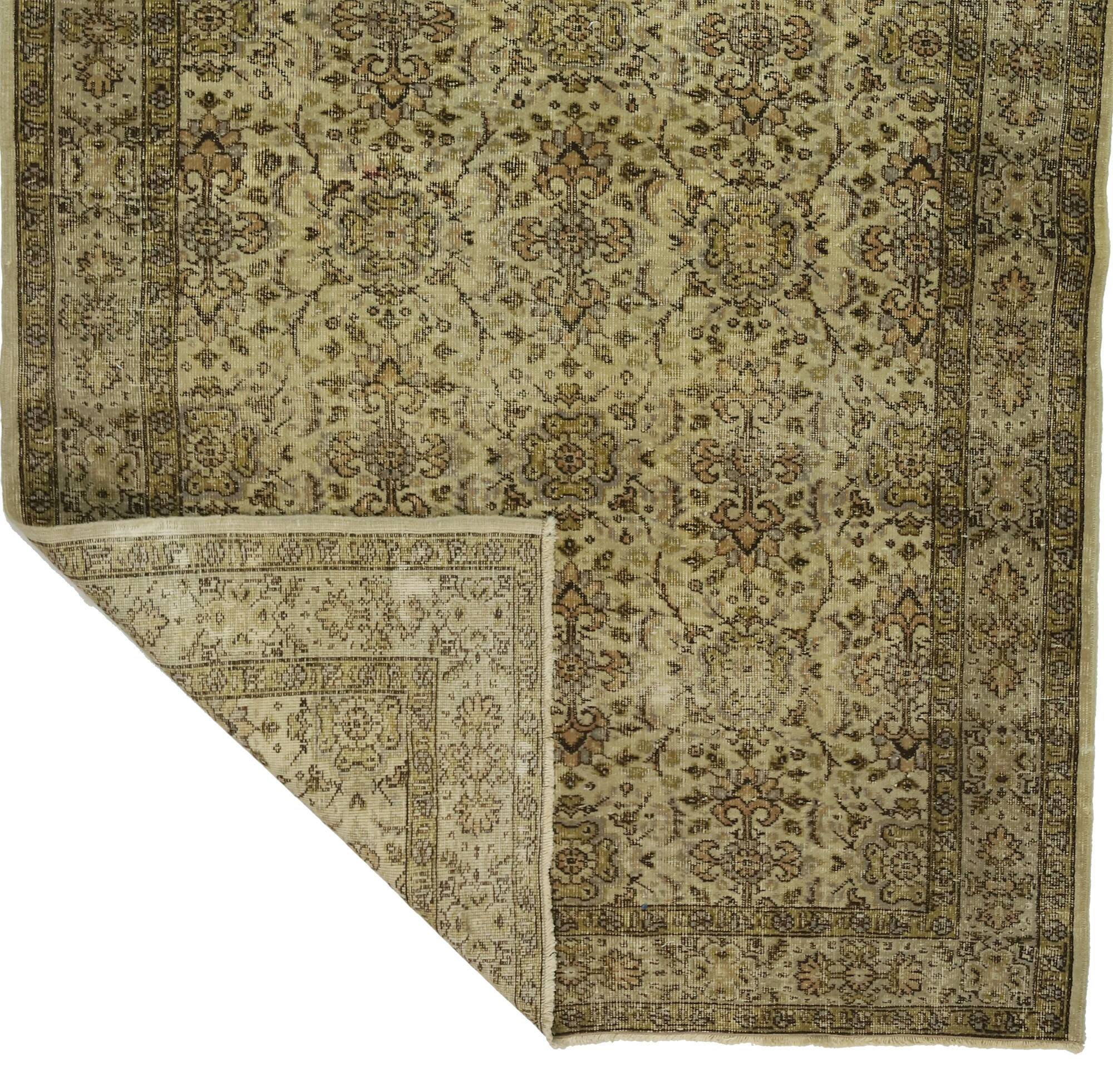 One-of-a-kind turkish handwoven vintage rug - rustic vintage charm 275x 165 cm