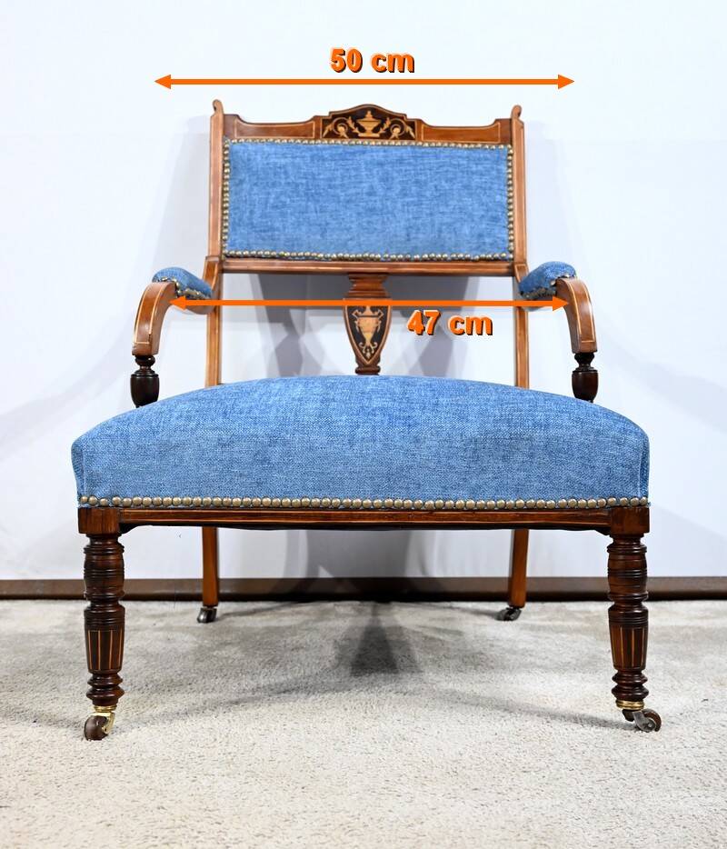 Small Rosewood Armchair, Restoration Period – Early 19th Century