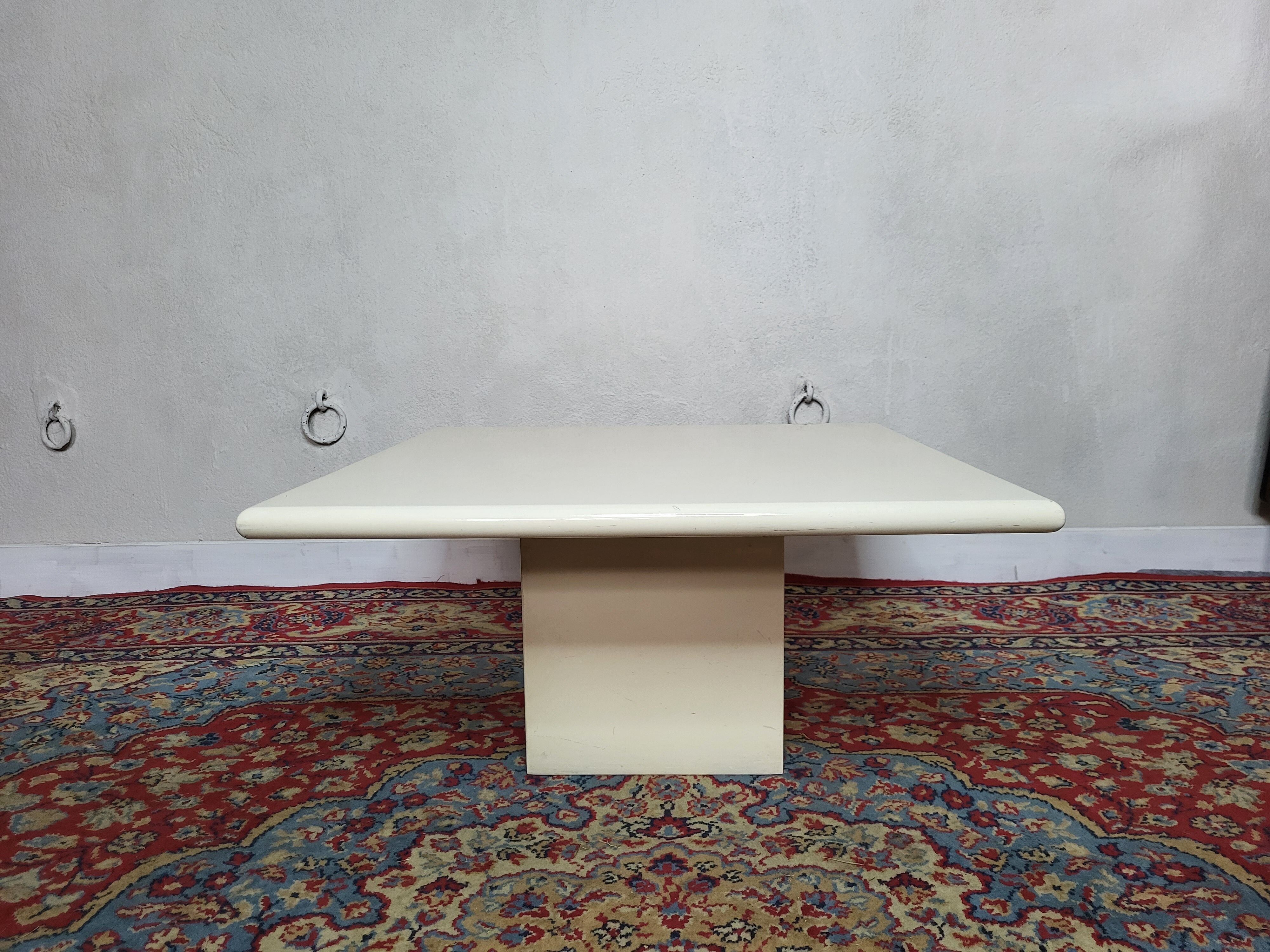 Lacquered wood coffee table