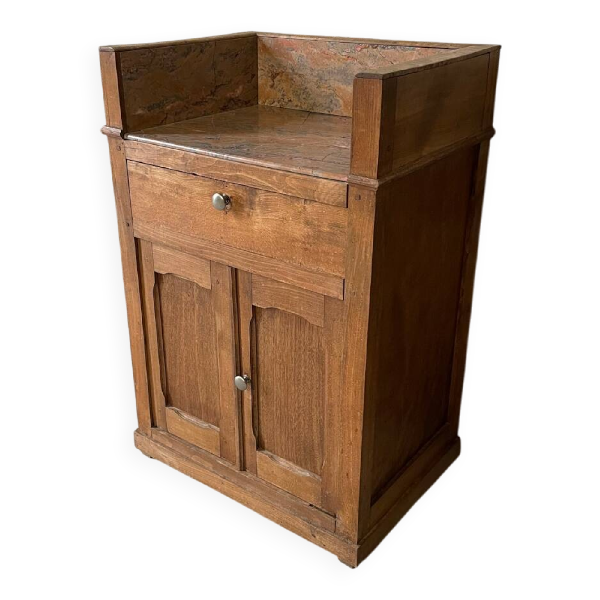 Meuble ancien bois et marbre