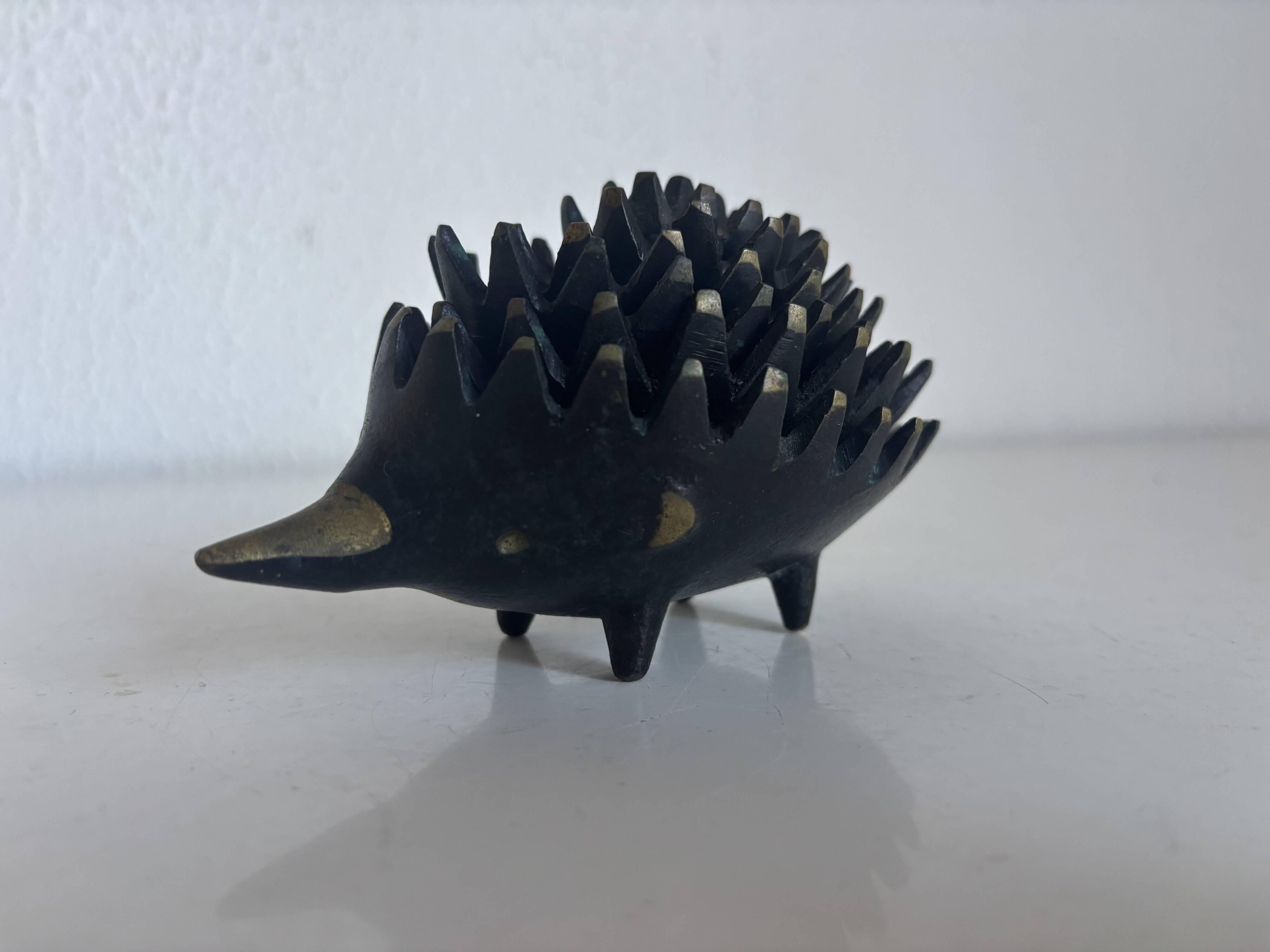Vintage 1950 hedgehog ashtrays by Walter Bosse for Hertha Baller