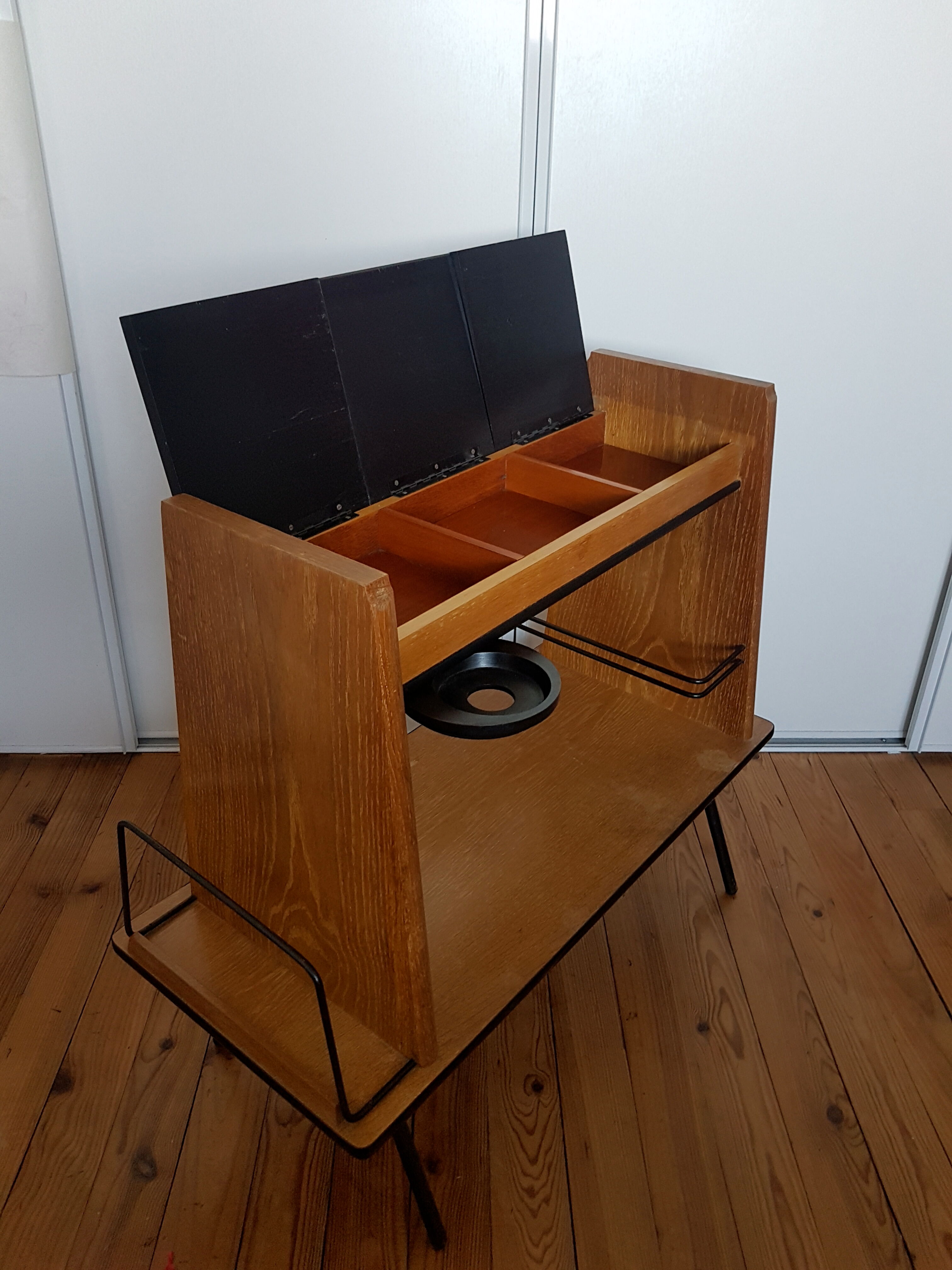 Vintage console furniture wood and formica