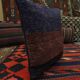 Handmade Blue and Burgundy Cushion Cover- 41x41cm