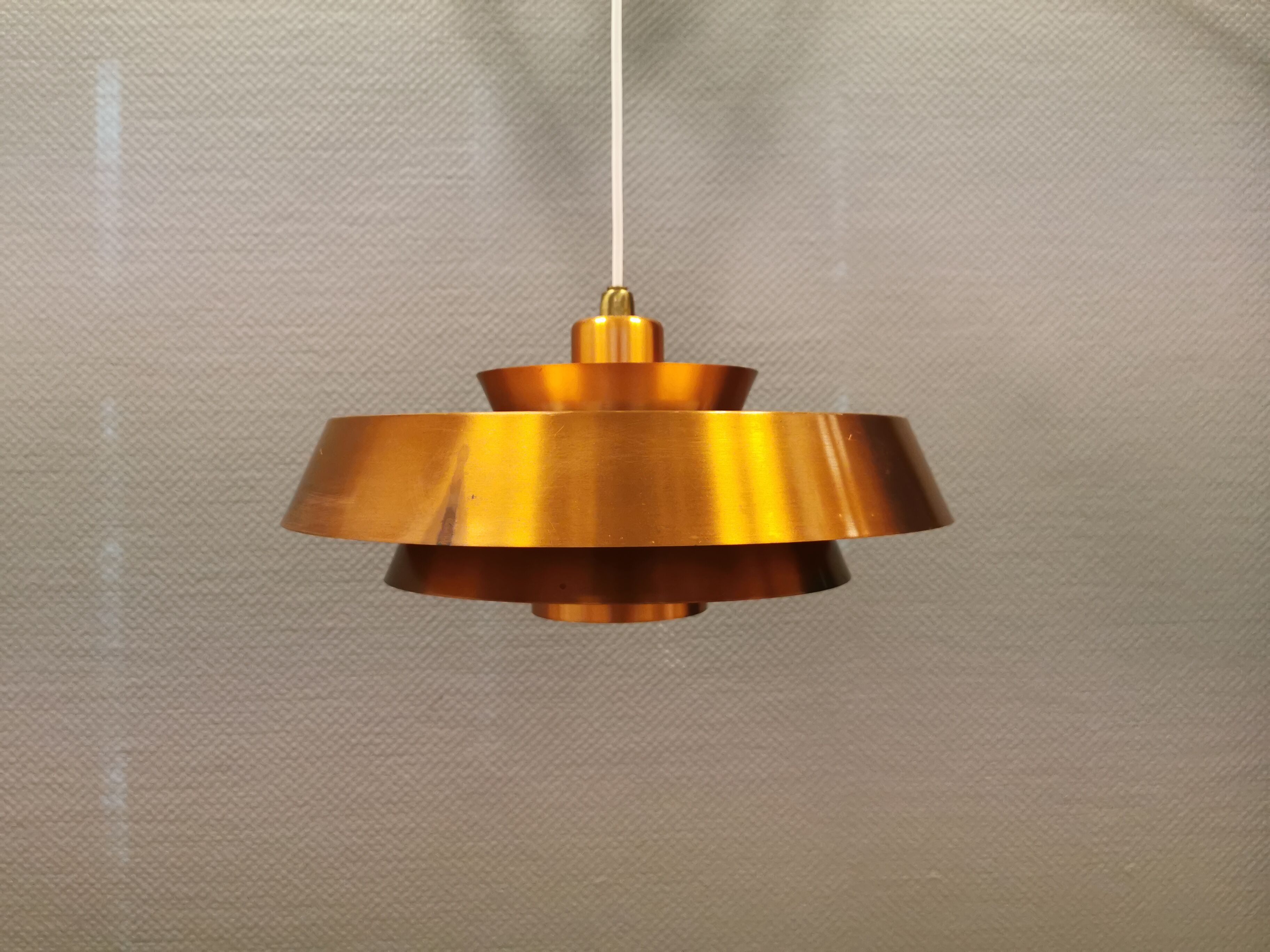 Ceiling lamp model "Nova" designed by Jo Hammerborg for Danish Fog&Mørup in 1963.
