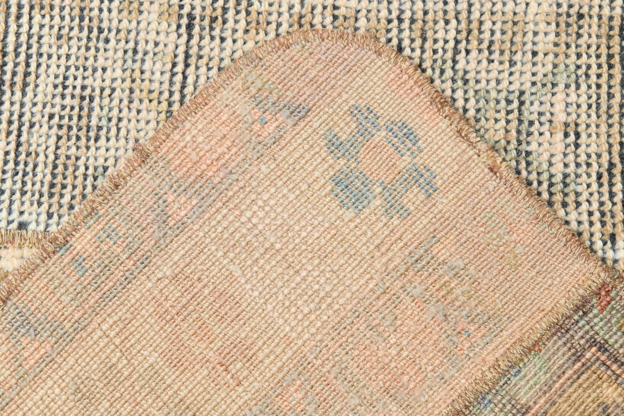 Vintage Brown Beige Turkish Vintage Runner Rug, 67x254Cm