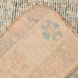 Vintage Brown Beige Turkish Vintage Runner Rug, 67x254Cm