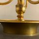 Hot water bottle lamp, 3 lights in bronze Lucien Gau, XXth