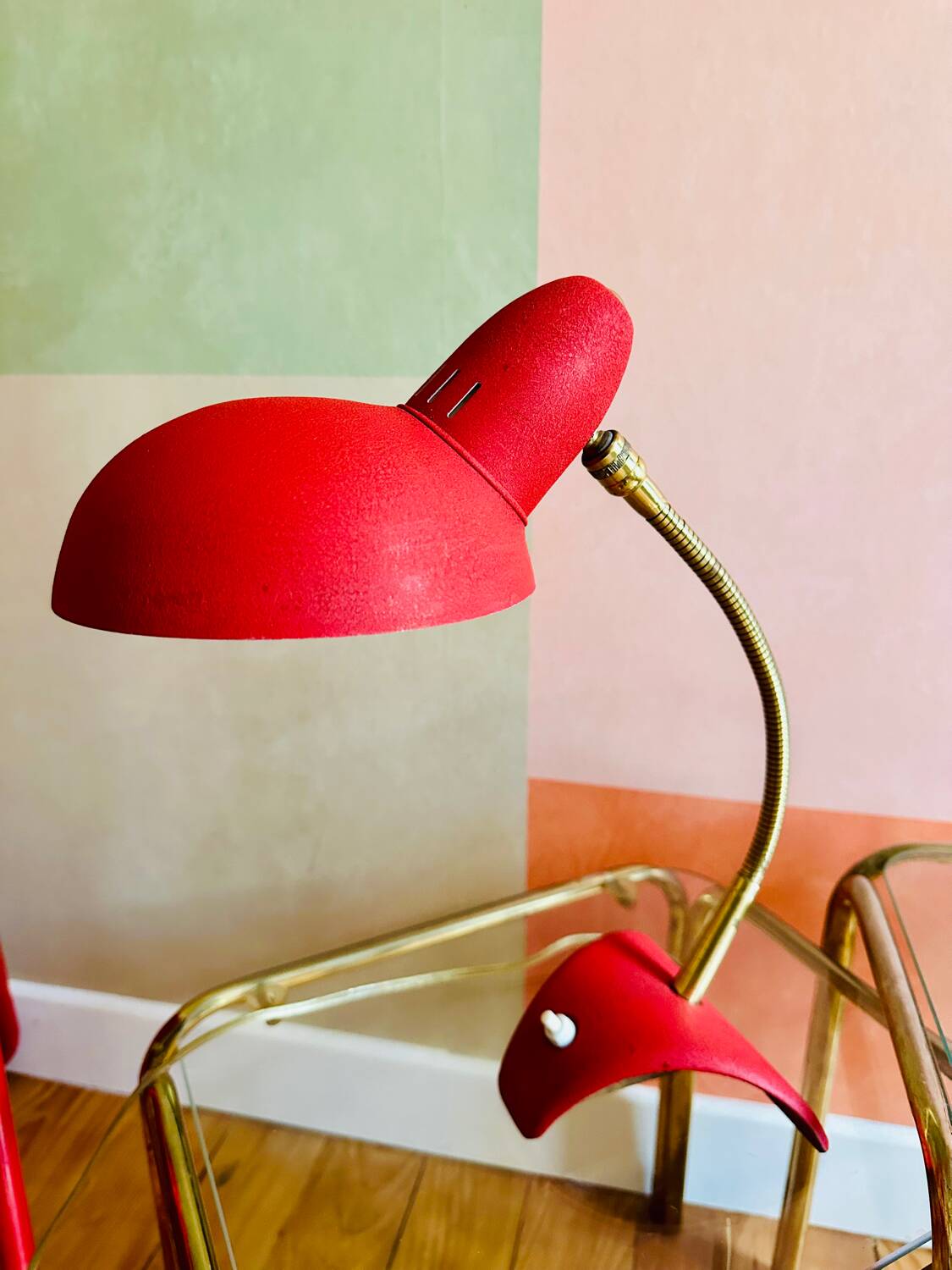 Vintage Jean Boris Lacroix lamp, 1950s