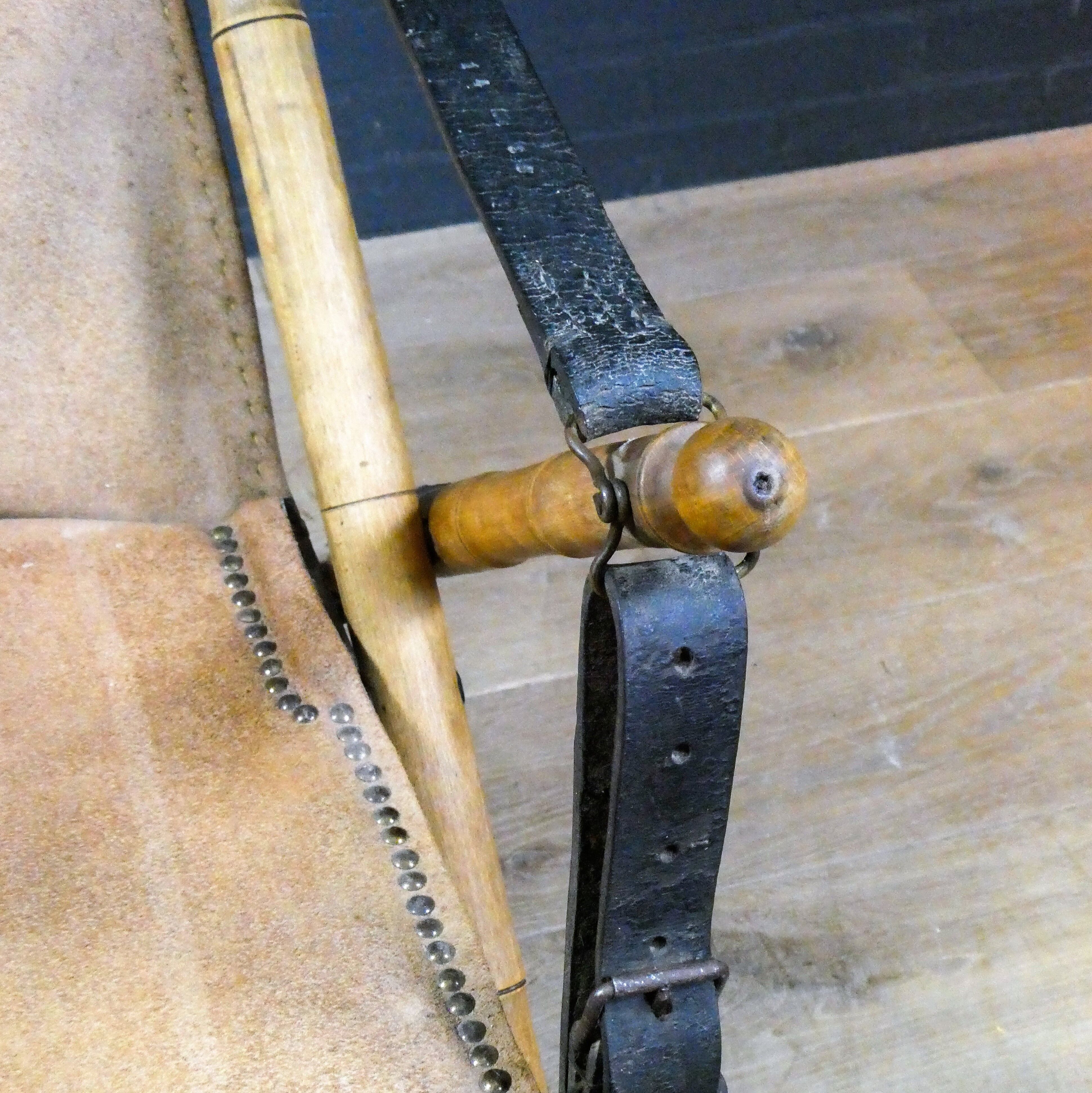 Antique safari campaign lounge folding chair, Spain 19th century