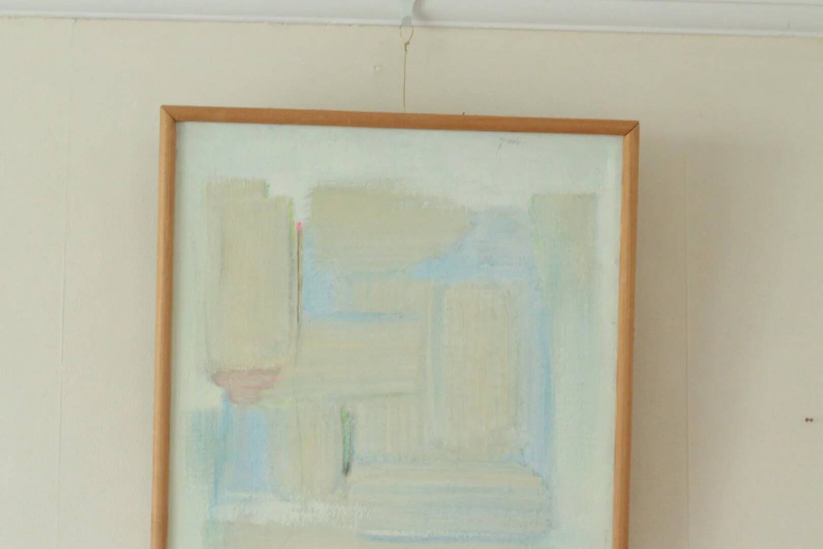 Original Swedish oil on canvas from the mid-century "Virginia" by Pabu.