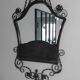 Vintage wrought iron entrance wall mirror