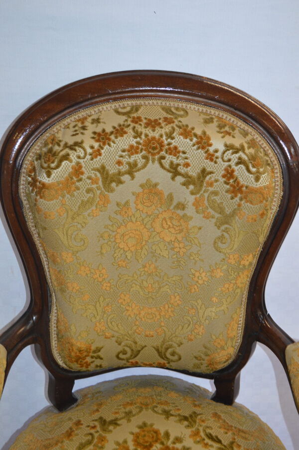Fauteuil bergère en acajou style Louis Philippe