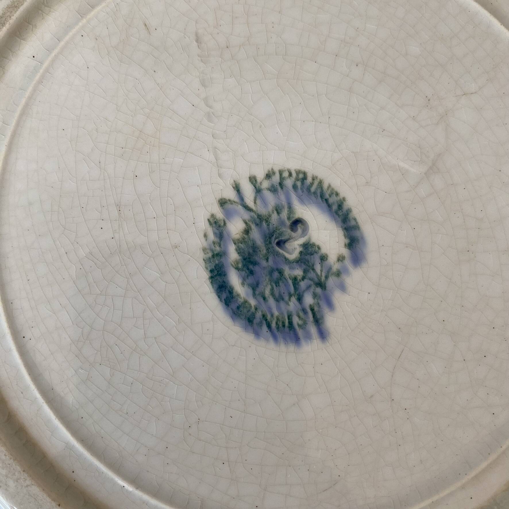 Shallow dish in ironstone 28 cm, Printania Amandinoise