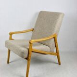 Czech Model Armchair in Beige Boucle attributed to Jiri Jiroutek, 1970s