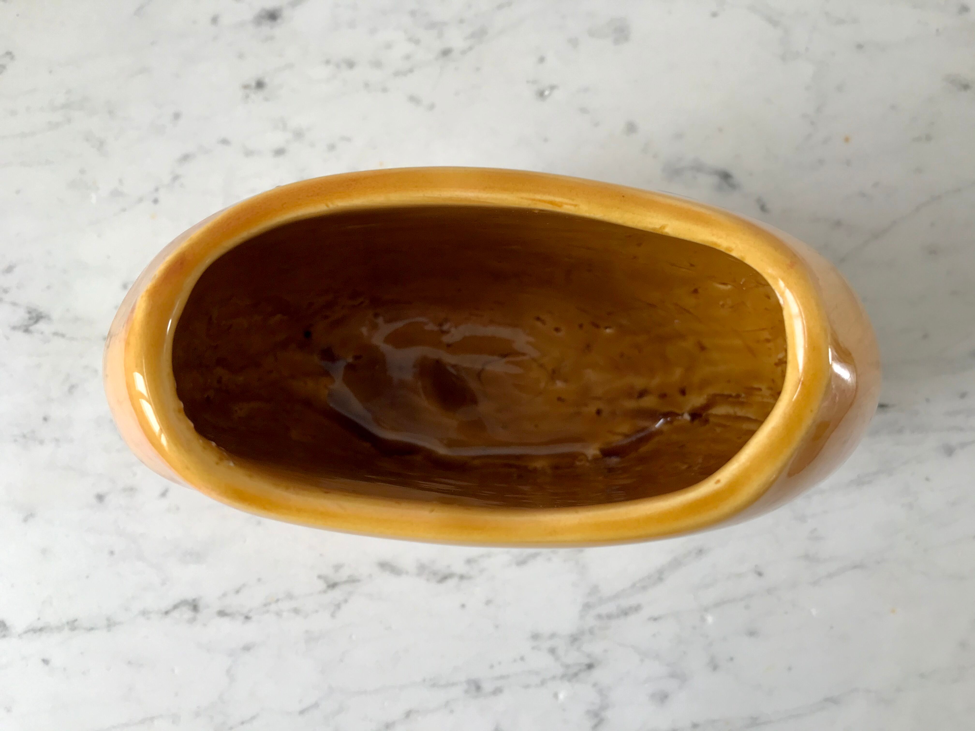 Handmade ceramic vase 70s signed