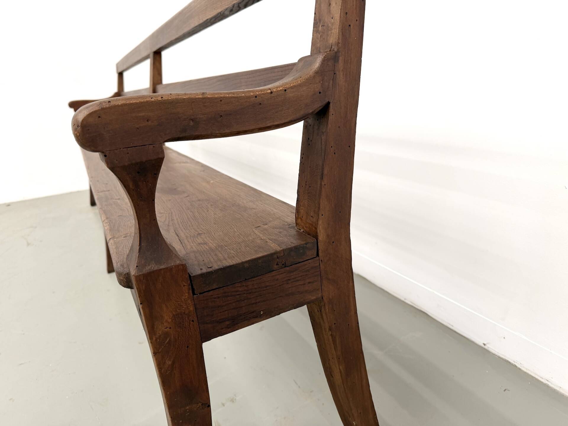 Banc de communauté en chêne massif, 1900