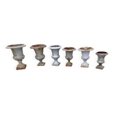 Lot de 6 Vases Médicis en Fonte de Charleville - Mézières 1900