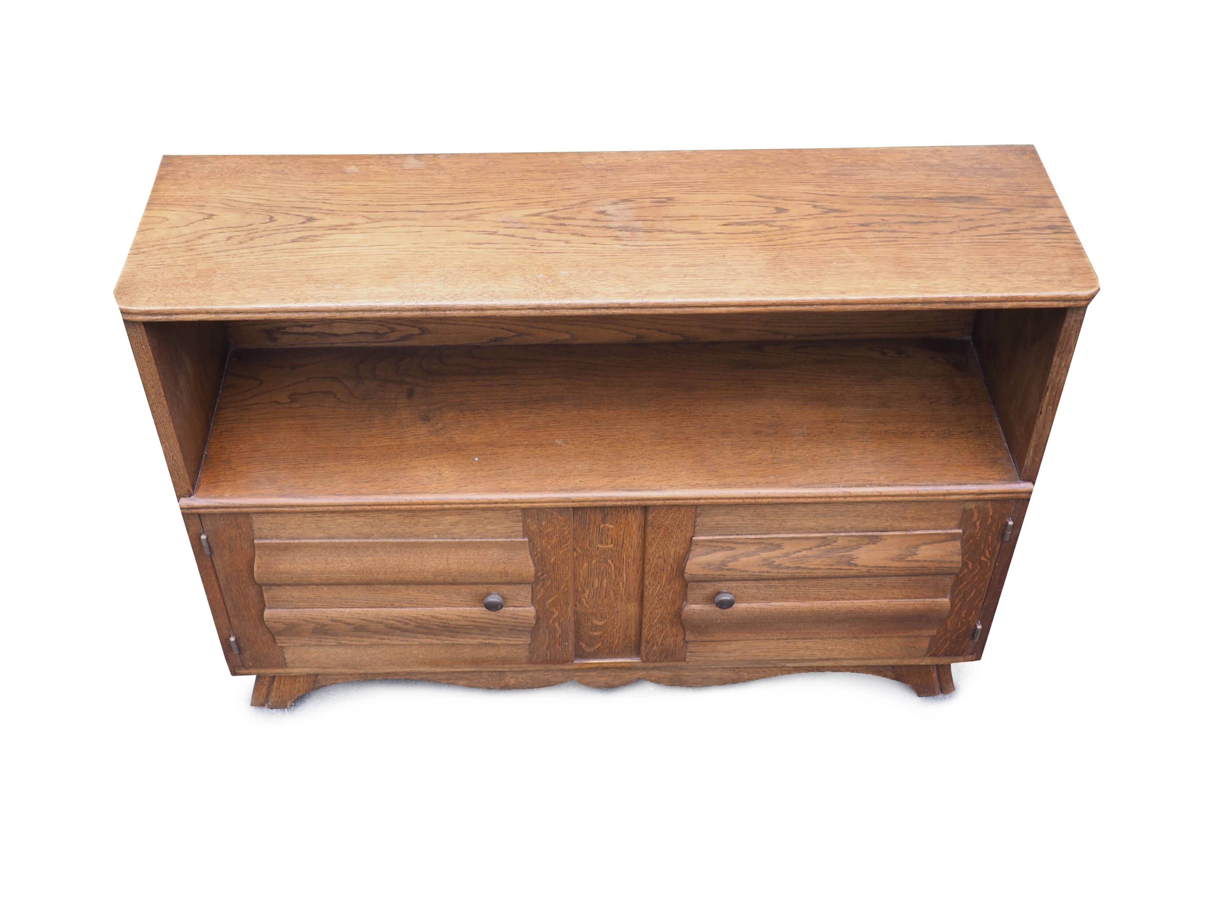 2-door oak cabinet