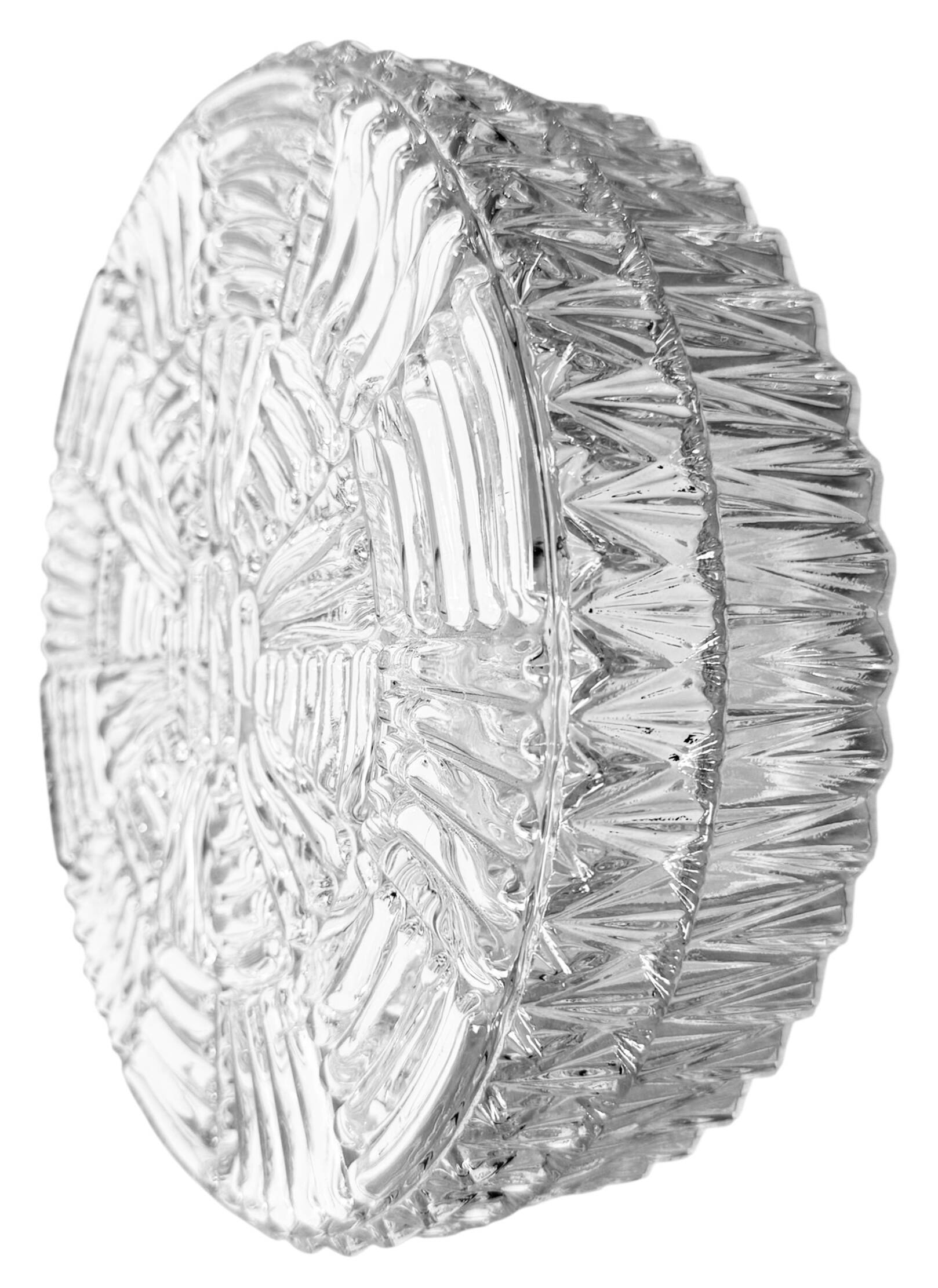 Vintage Glass Wall or Ceiling Light, 1970s