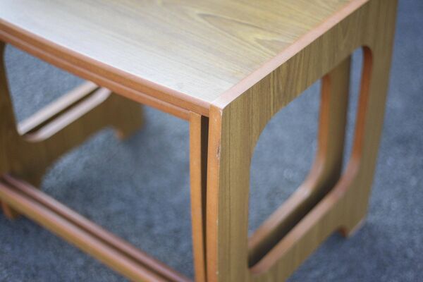 Paire de table gigogne bois scandinave style, table basse, table de chevet