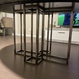 Oval marble dining table