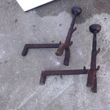 Pair of andirons in the XIXth cast