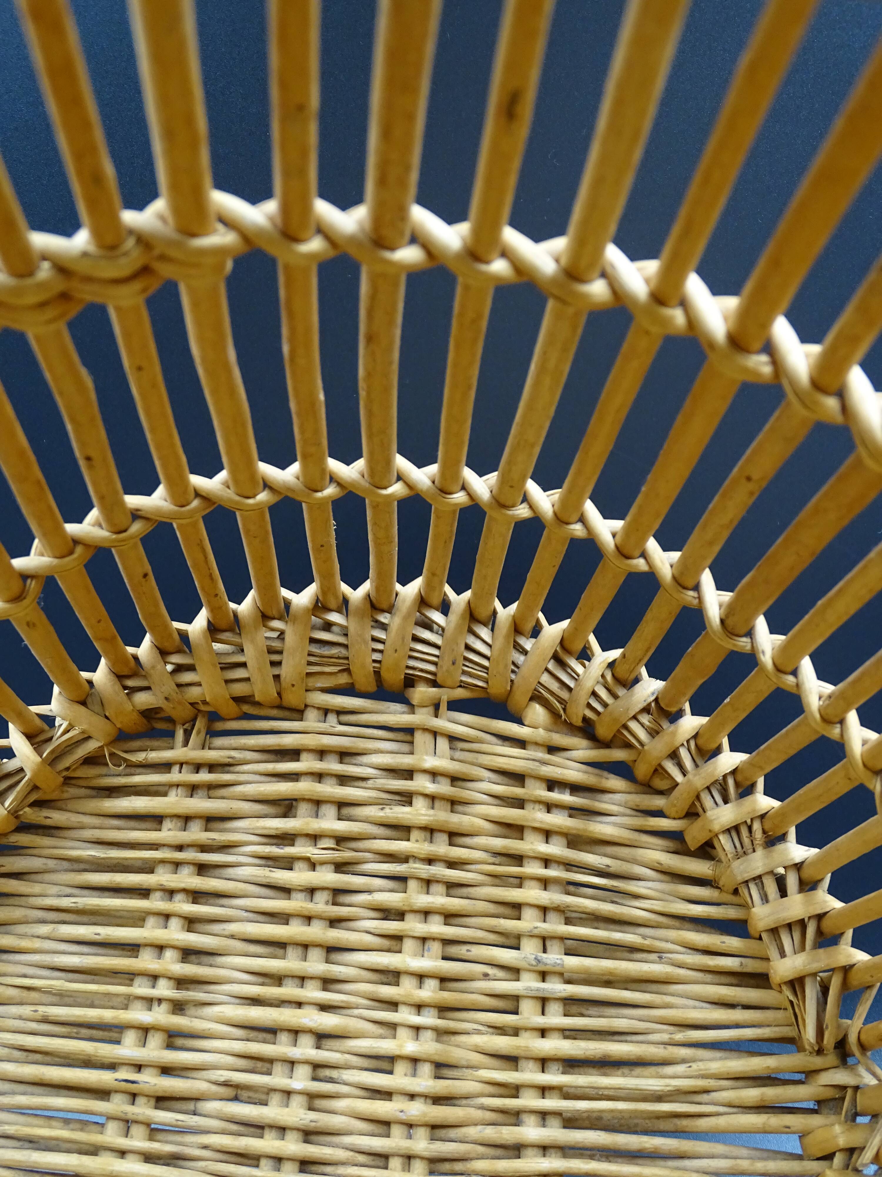 Wicker wastepaper basket