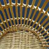 Wicker wastepaper basket