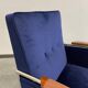 Fauteuils élégants en chrome bleu Jozsef Peresztegi